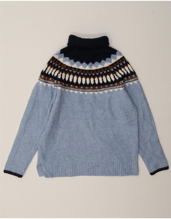 Marks & Spencer ženski pulover s rol izrezom UK 6 XS Blue Fair Isle