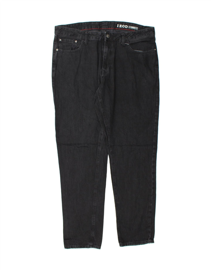 IZOD Mens Slim Jeans W38 L32 Black Cotton Vintage Izod and Second-Hand Izod from Messina Hembry 