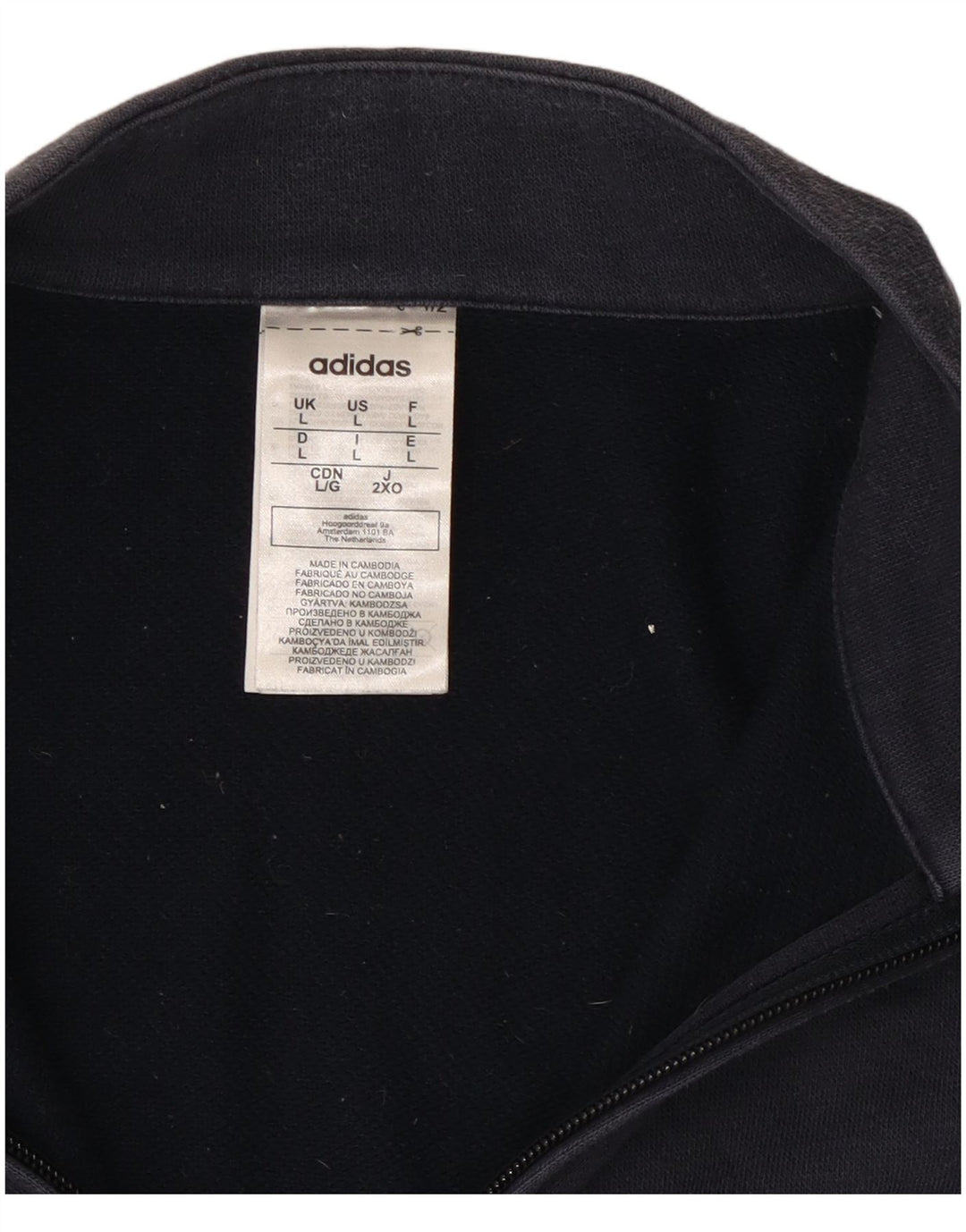 Adidas muška gornja jakna od trenirke, velika tamnoplava pamuk