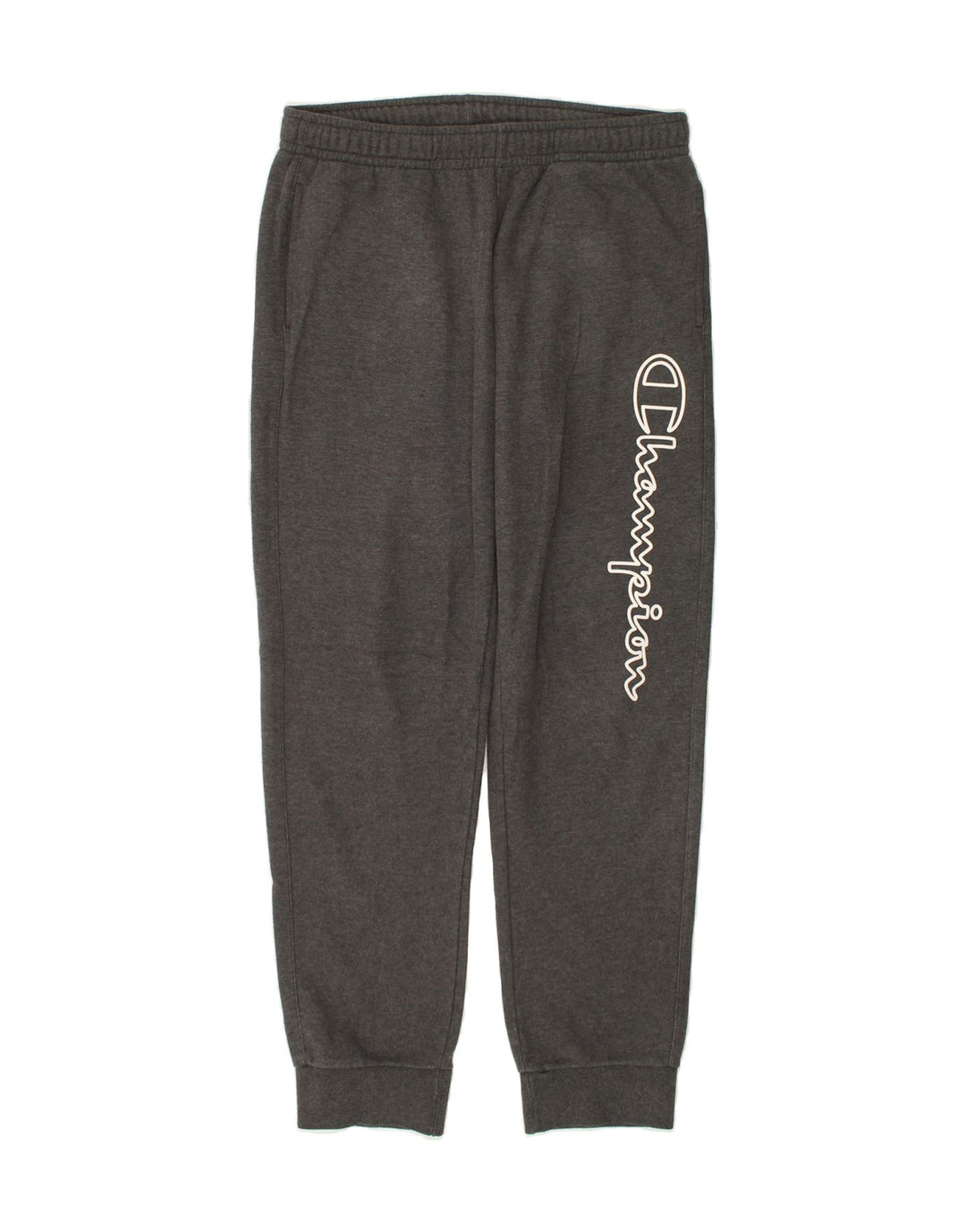 CHAMPION Mens Graphic Tracksuit Trousers Joggers Medium Grey Vintage Champion and Second-Hand Champion from Messina Hembry 