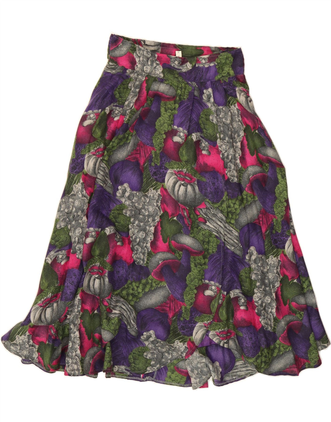 VINTAGE Womens Flared Skirt EU 40 Medium W28  Multicoloured Floral Acrylic Vintage Vintage and Second-Hand Vintage from Messina Hembry 
