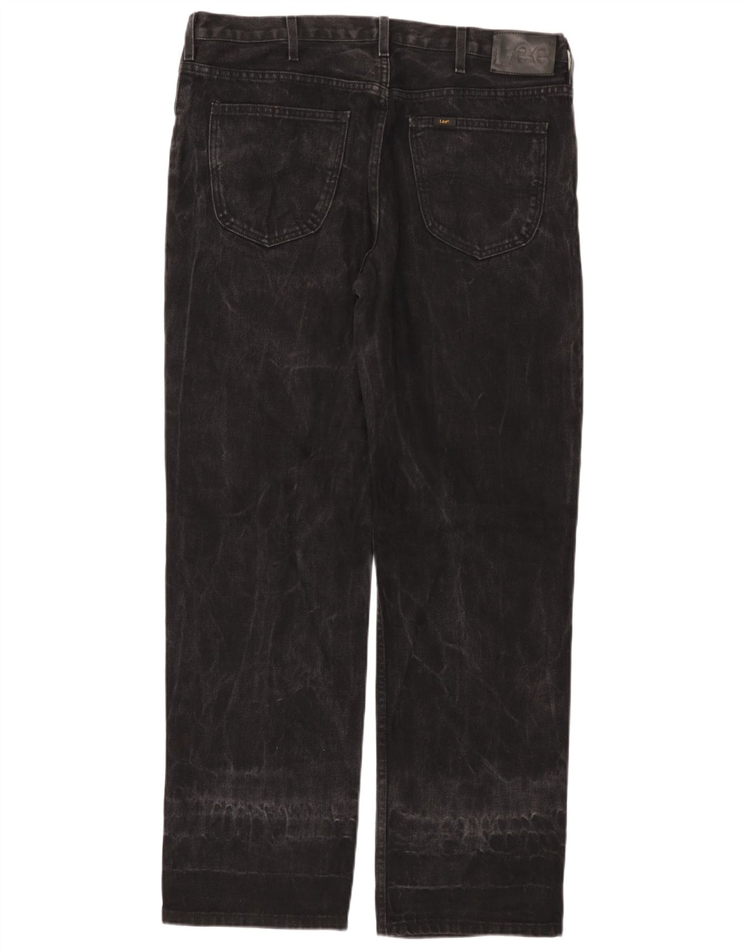 LEE muške Brooklyn udobne ravne traperice W38 L32 crni pamuk