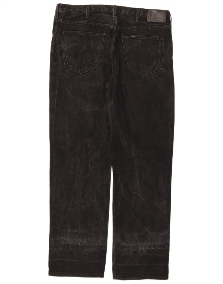 LEE muške Brooklyn udobne ravne traperice W38 L32 crni pamuk