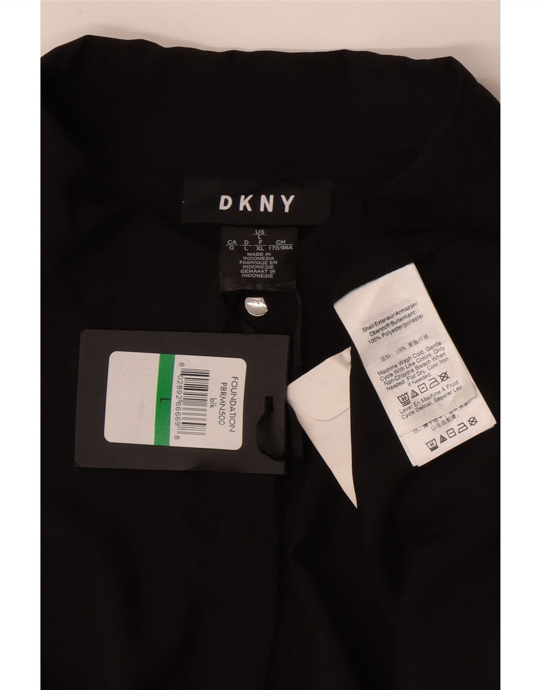 Dkny ženska košulja bluza UK 16 veliki crni poliester
