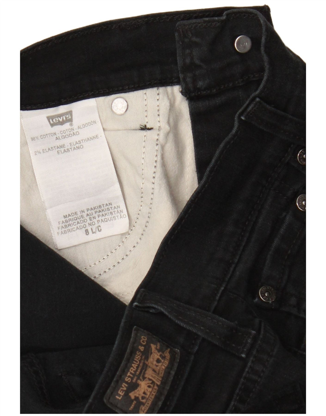 Levi's ženske 512 Bootcut traperice US 8 srednje W28 L33 crne