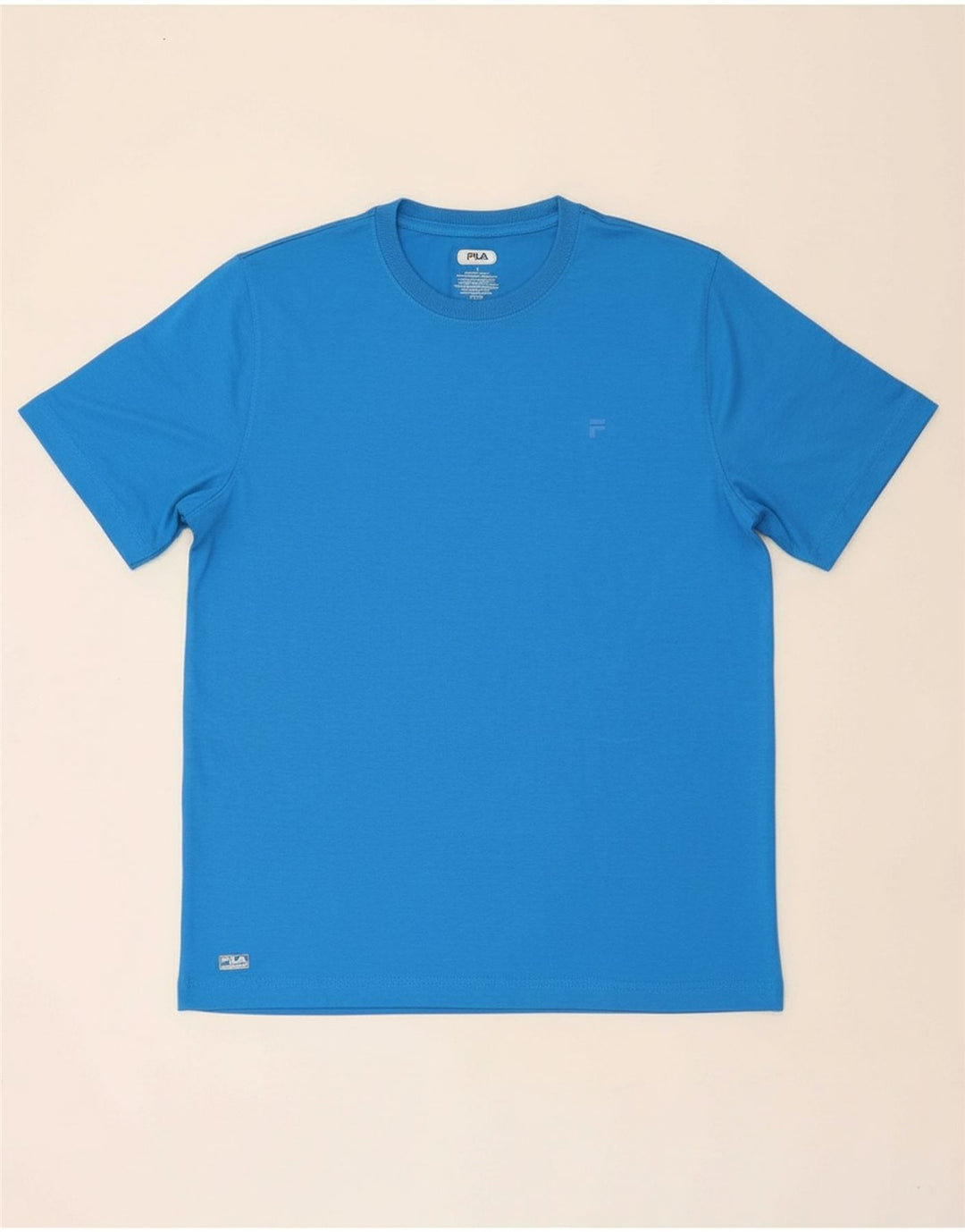 FILA Mens T-Shirt Top Medium Blue Polyester