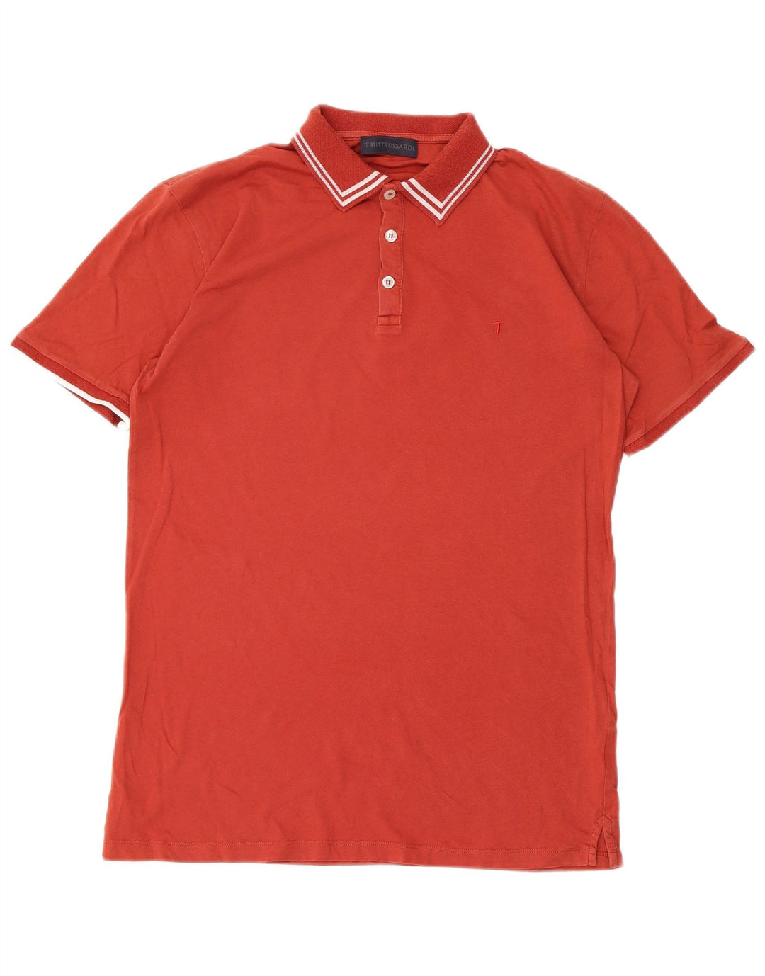 Trussardi muška polo majica srednje crvene boje od pamuka