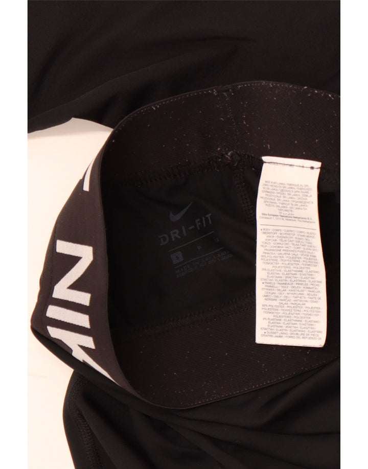 NIKE Ženske Dri Fit grafičke tajice UK 8 Male crne poliesterske