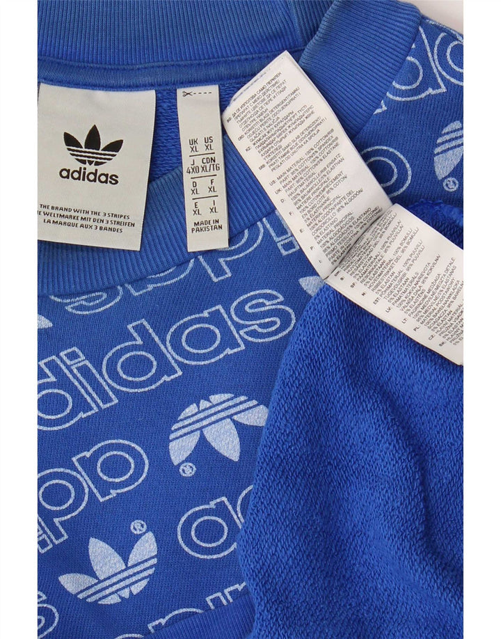 Adidas muška majica s grafičkim motivima XL, plavi pamuk