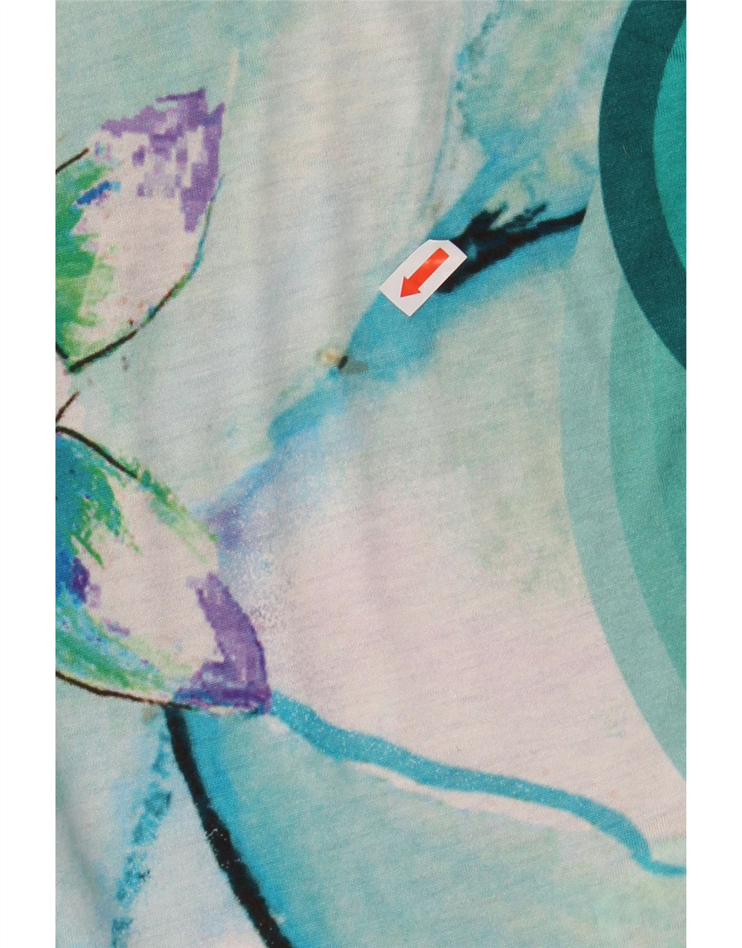 DESIGUAL Ženska bluza s krilima šišmiša UK 10 Mala plava cvjetna viskoza