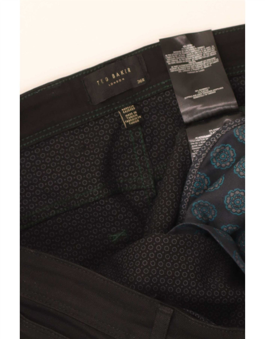 Ted Baker muške ravne traperice W36 L26 crni pamuk