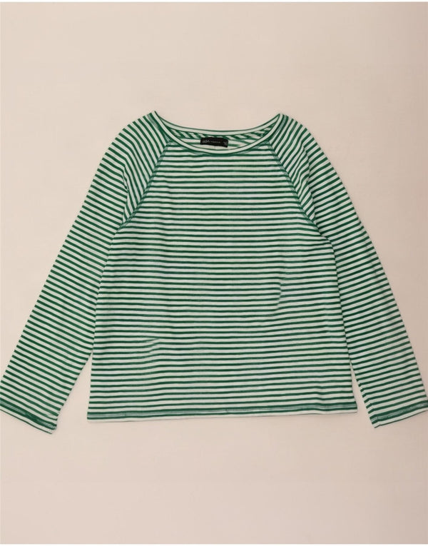 Marks & Spencer ženska majica dugih rukava UK 18 XL pamuk na zelene pruge