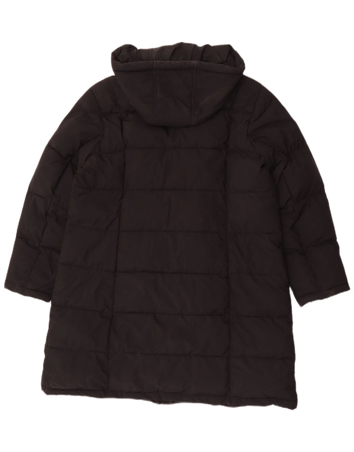 Dkny ženski podstavljeni kaput s kapuljačom UK 18 XL crni poliester