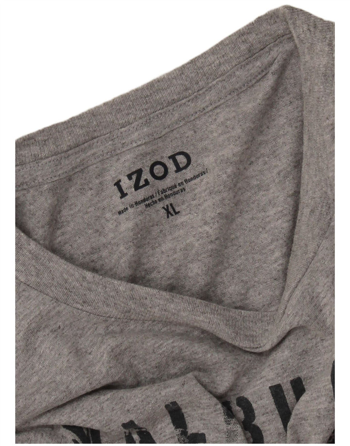 IZOD Muška majica kratkih rukava s grafičkim motivima XL siva s mrljama