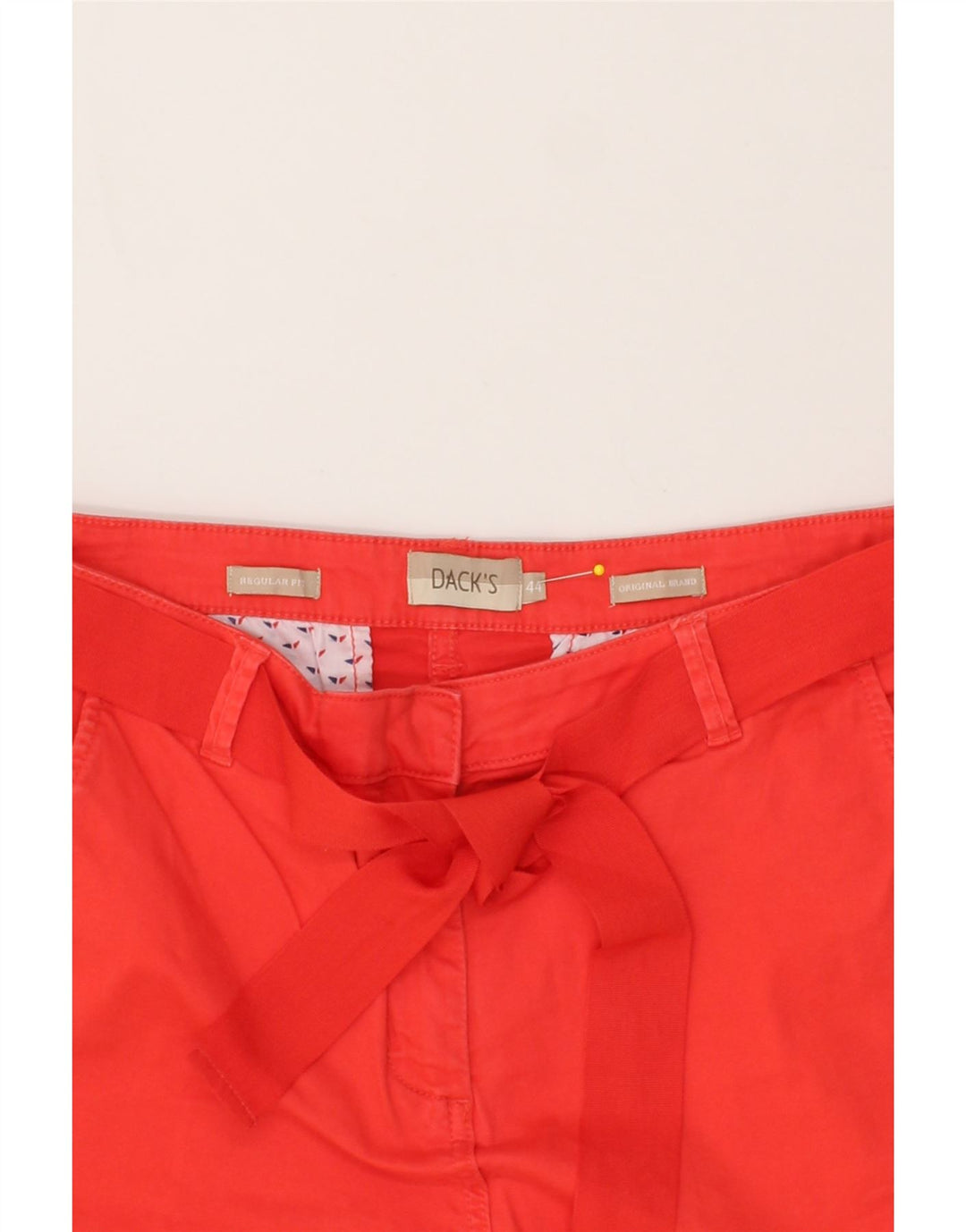 DACK'S Womens Regular Fit Chino Shorts IT 44 Medium W30  Red Cotton Vintage Dack's and Second-Hand Dack's from Messina Hembry 