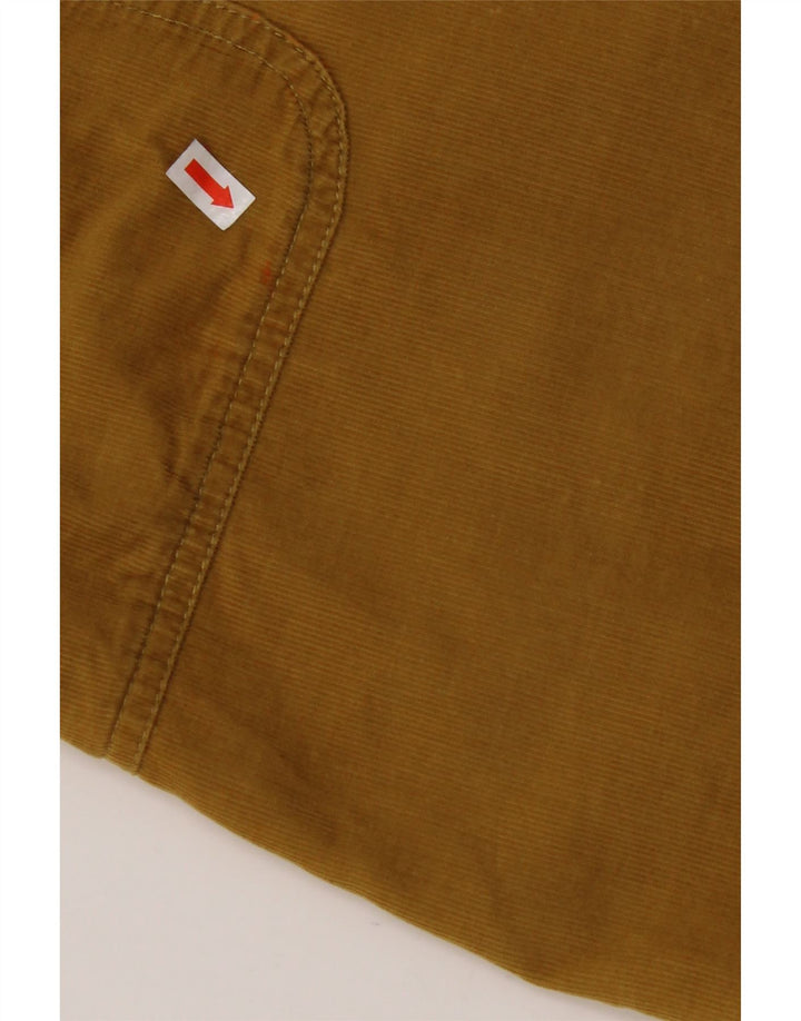 WHITE STUFF Ženska mini suknja od samta UK 12 Srednje W32 Žuti pamuk