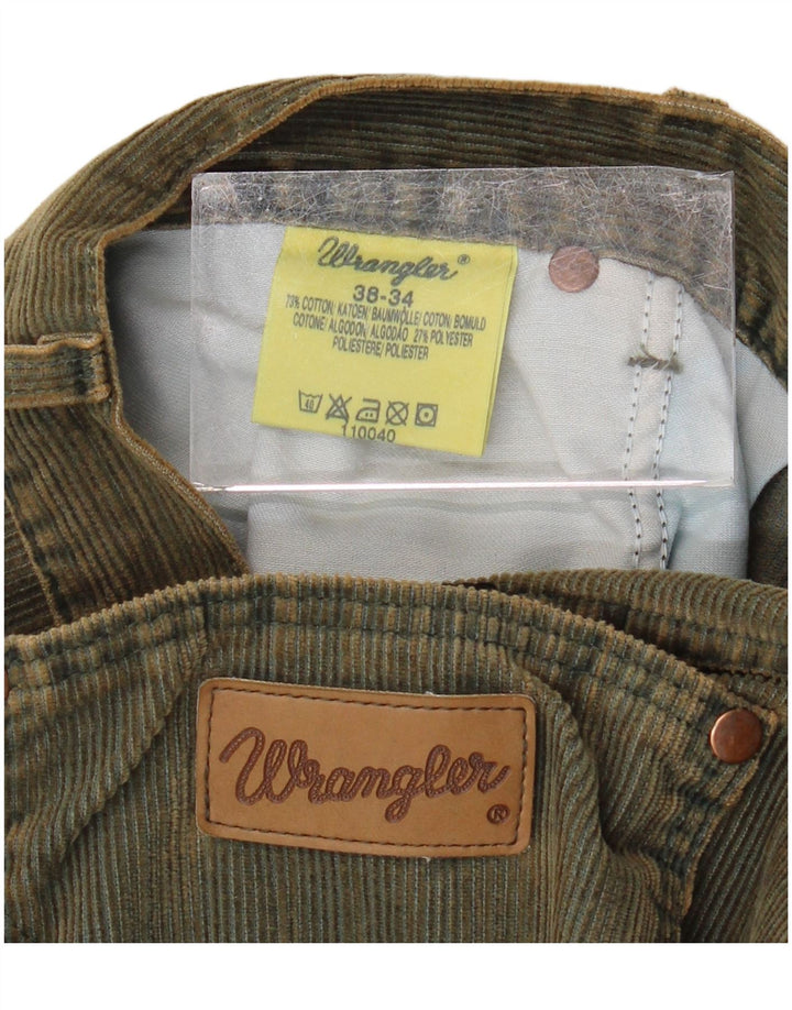 WRANGLER Muške hlače od samta W38 L34 Kaki pamuk