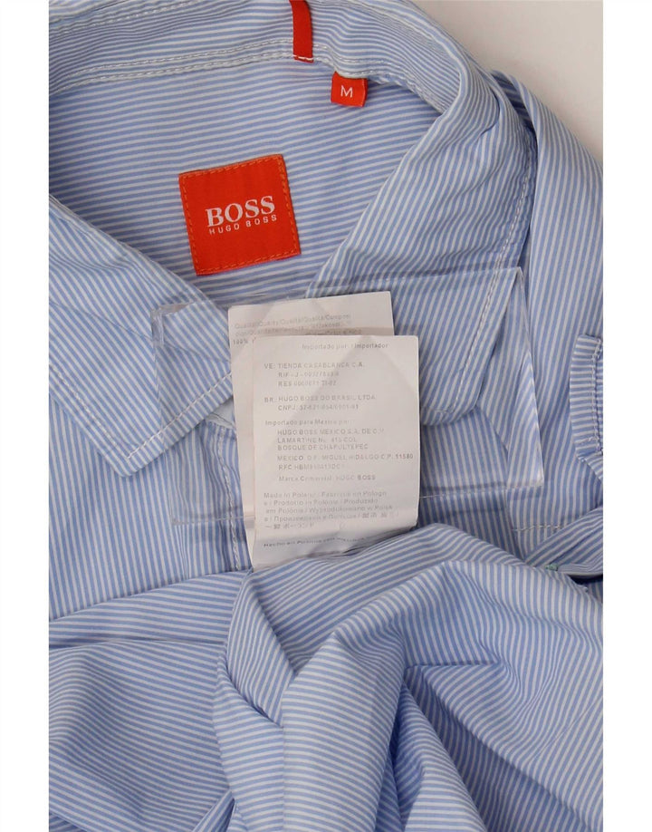 Hugo Boss muška košulja srednje plave pruge, pamuk