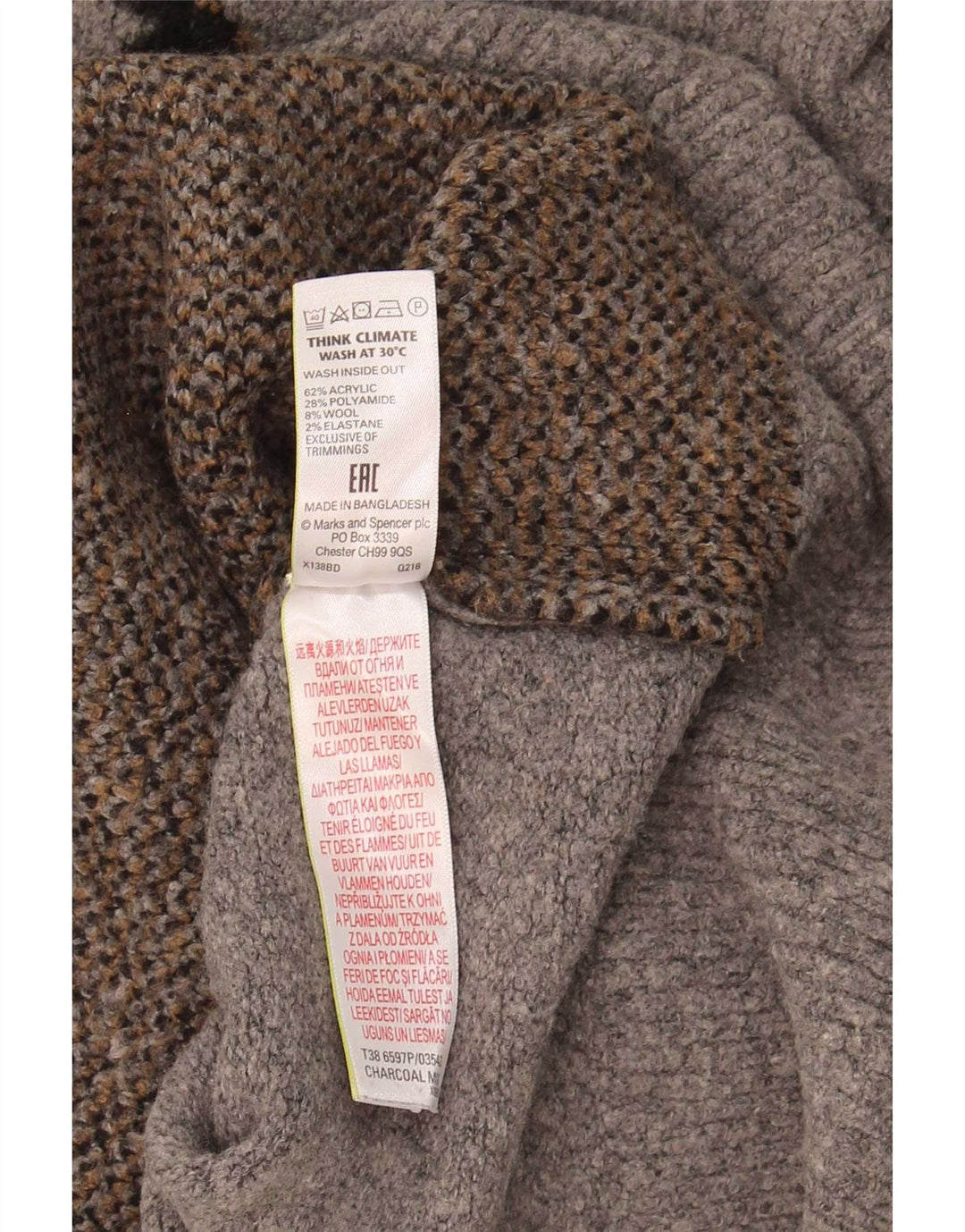 Marks & Spencer ženski džemper s kornjačičastim ovratnikom UK 18 XL sivi