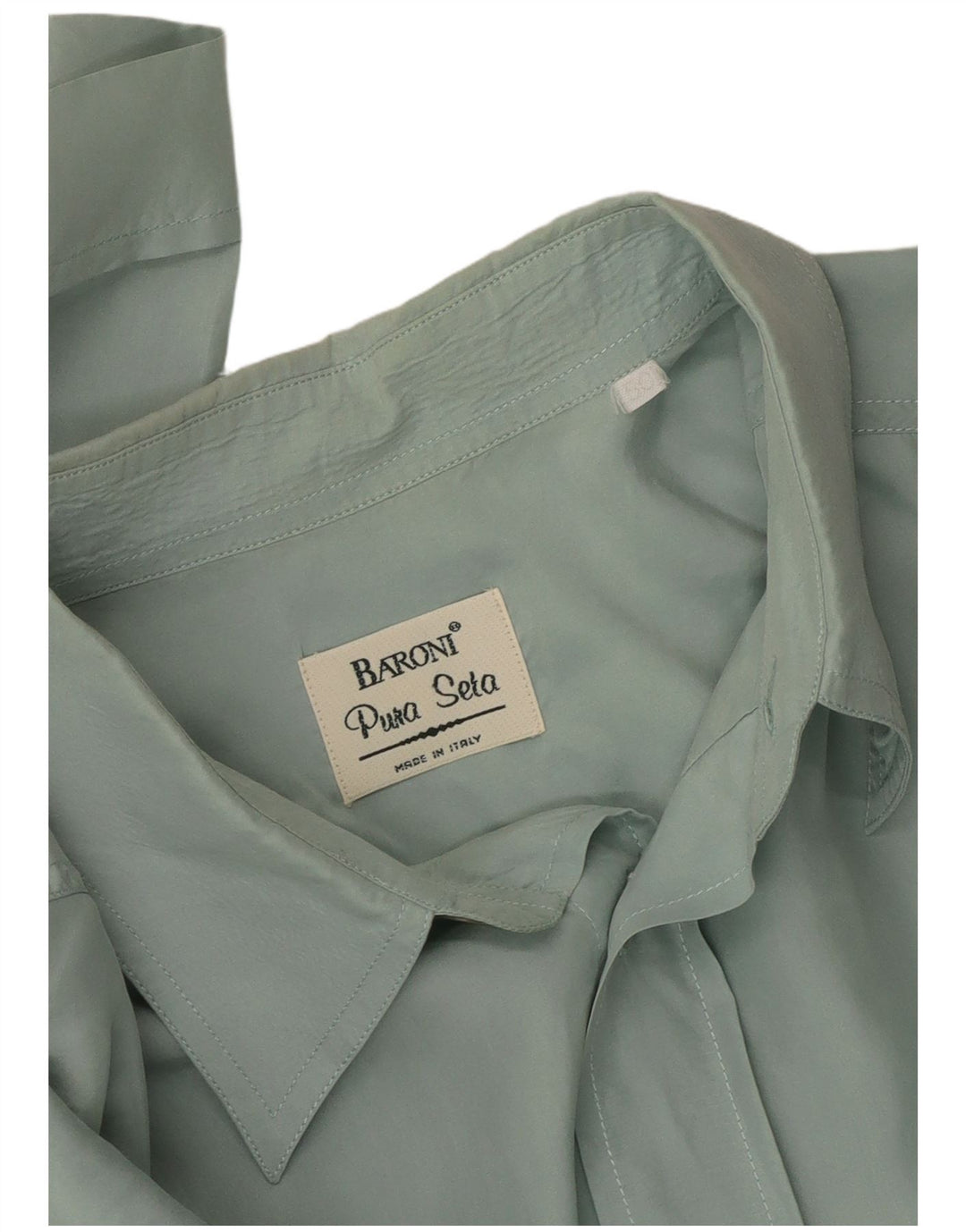 BARONI Muška košulja kratkih rukava IT 50 Srednje zelena svila