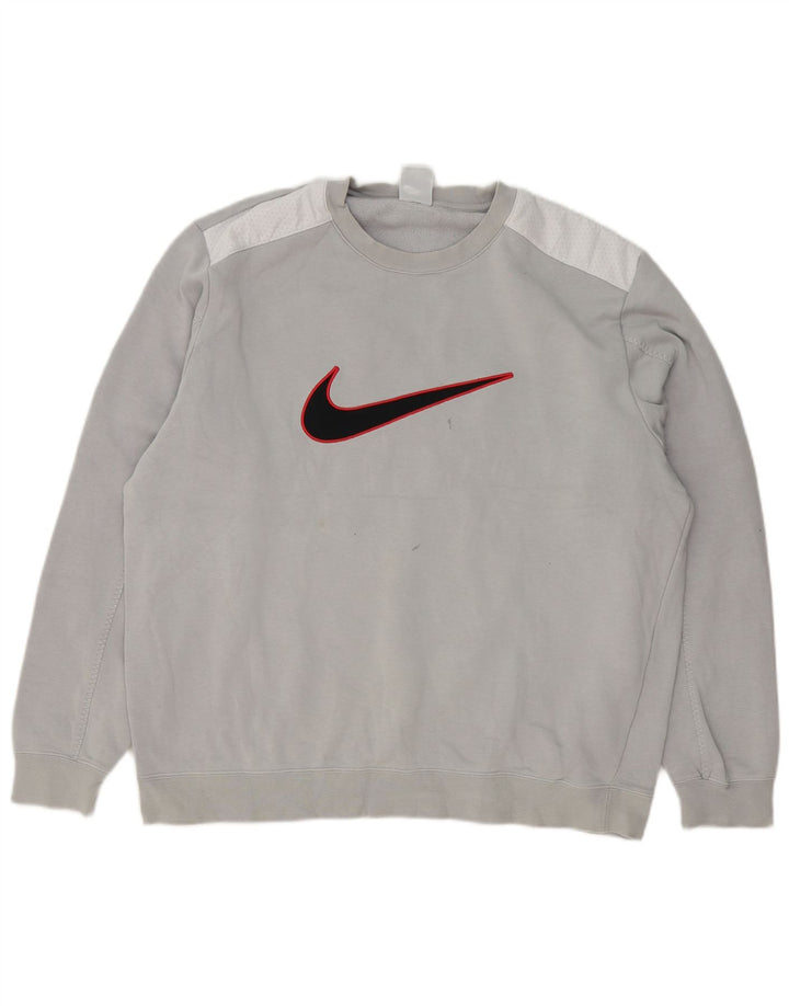 Nike muška majica s grafičkim motivima, veliki sivi pamuk u blokovima boja