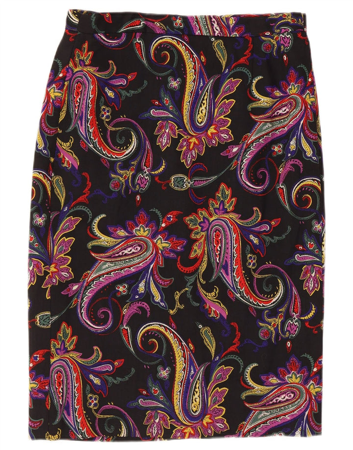 Vintage ženska pencil suknja W30 srednje raznobojna paisley boja