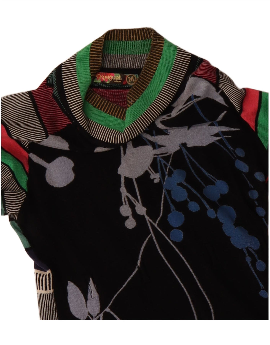 DESIGUAL Ženska džemper haljina dugih rukava UK 12 srednje raznobojna cvjetna