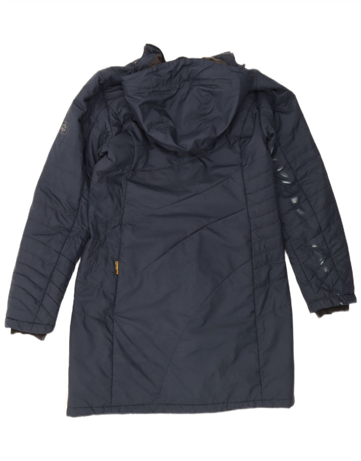 Jack Wolfskin muški podstavljeni kaput s kapuljačom UK 12/14 Srednje tamnoplavi poliester