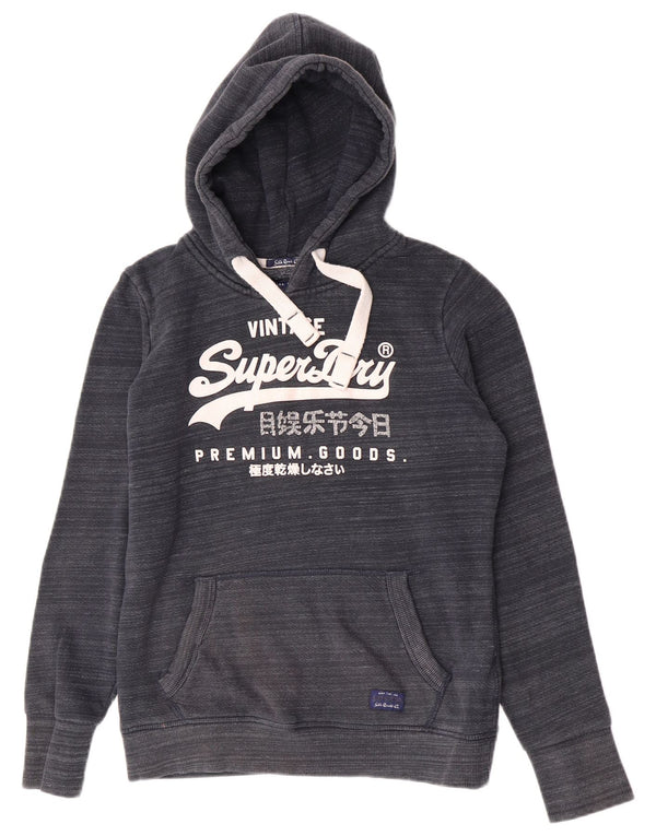 Superdry ženska majica s kapuljačom s kapuljačom UK 14 srednje tamnoplavi pamuk