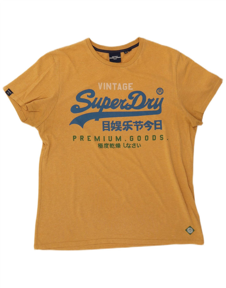 SUPERDRY muška majica s grafičkim motivima, 2XL, žuti pamuk
