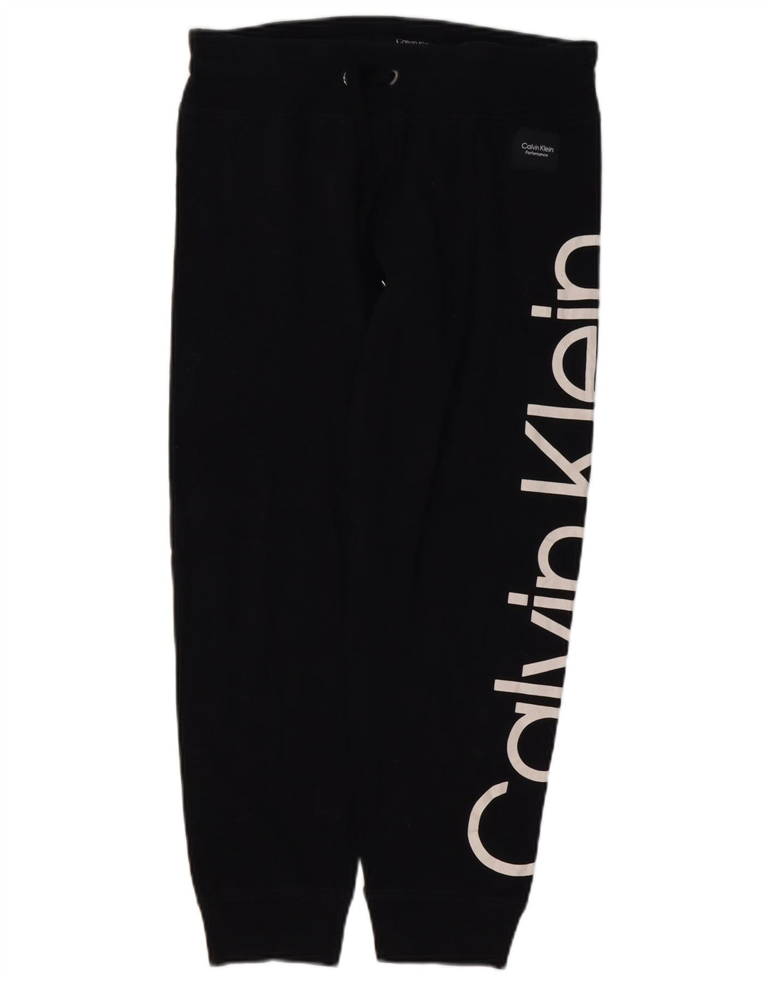 CALVIN KLEIN Ženske grafičke trenirke Hlače Joggers UK 14 srednje crne