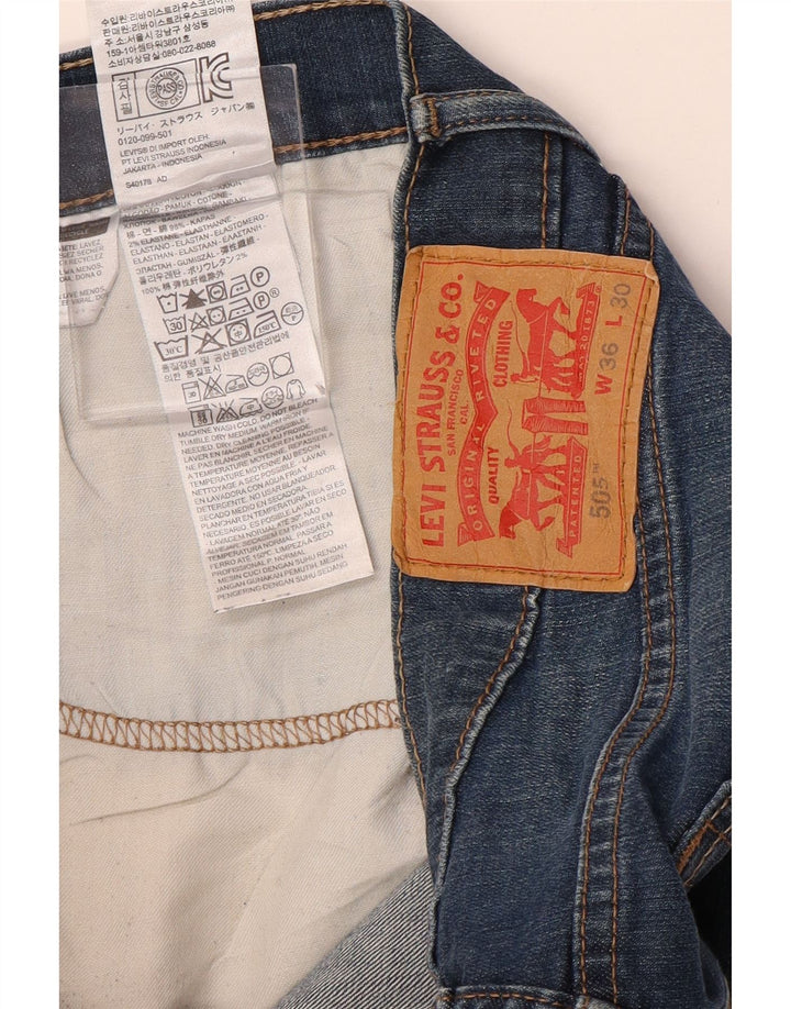 LEVI'S muške 505 ravne traperice W36 L30 plavi pamuk