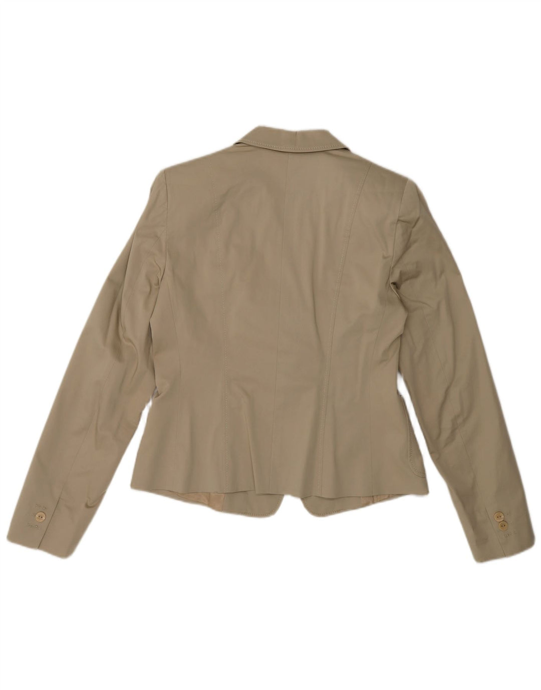 Max Mara ženska jakna s jednim gumbom UK 12 Medium Beige Cotton
