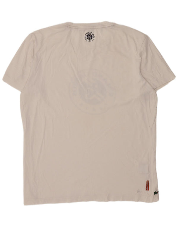 Lacoste muška majica kratkih rukava s grafičkim motivima, veličina 6 XL bijela