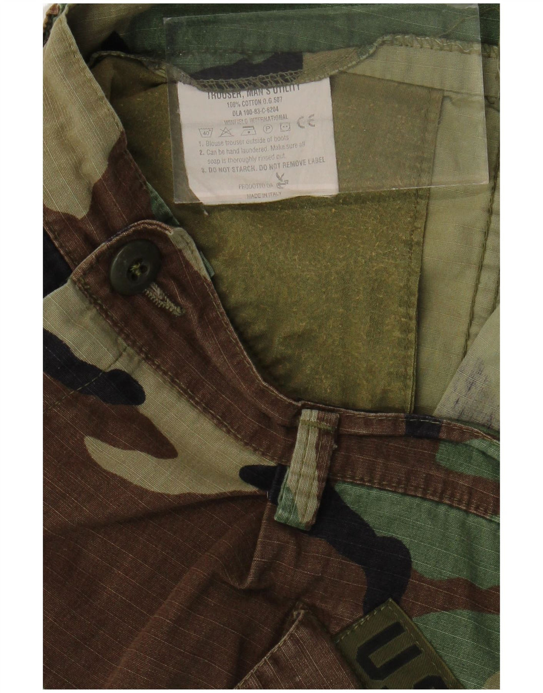 VINTAGE muške ležerne kratke hlače W38 XL kaki kamuflažni pamuk