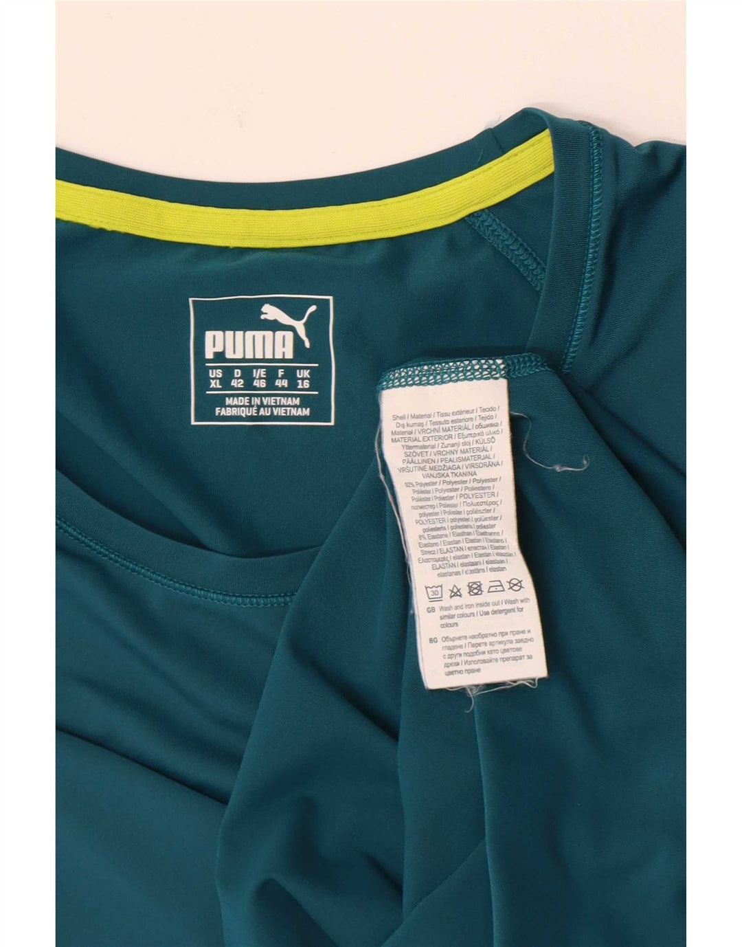 Puma ženska majica kratkih rukava UK 16 veliki zeleni poliester
