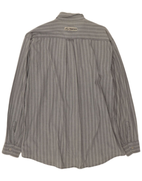 LEVI'S Mens Shirt XL Grey Pinstripe