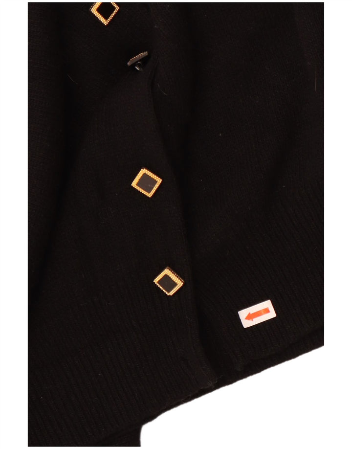 Vintage ženski kardigan džemper UK 16 Veliki crni