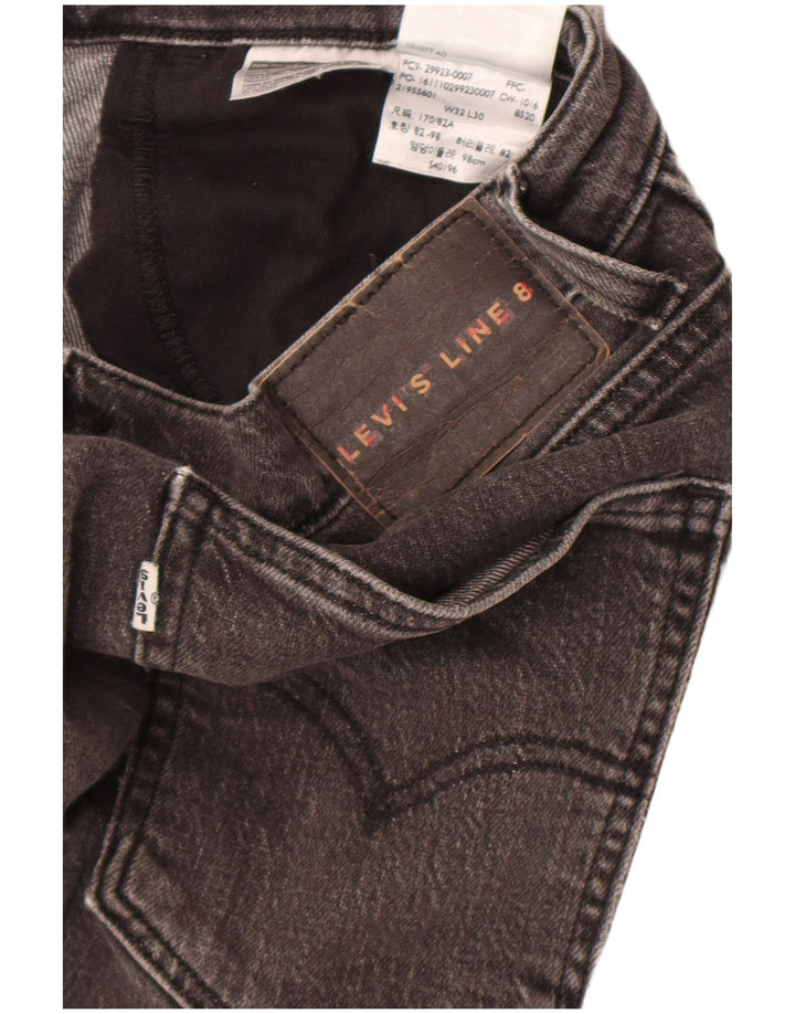 Levi's Mens Line 8 uske traperice W32 L30 Sivi pamuk