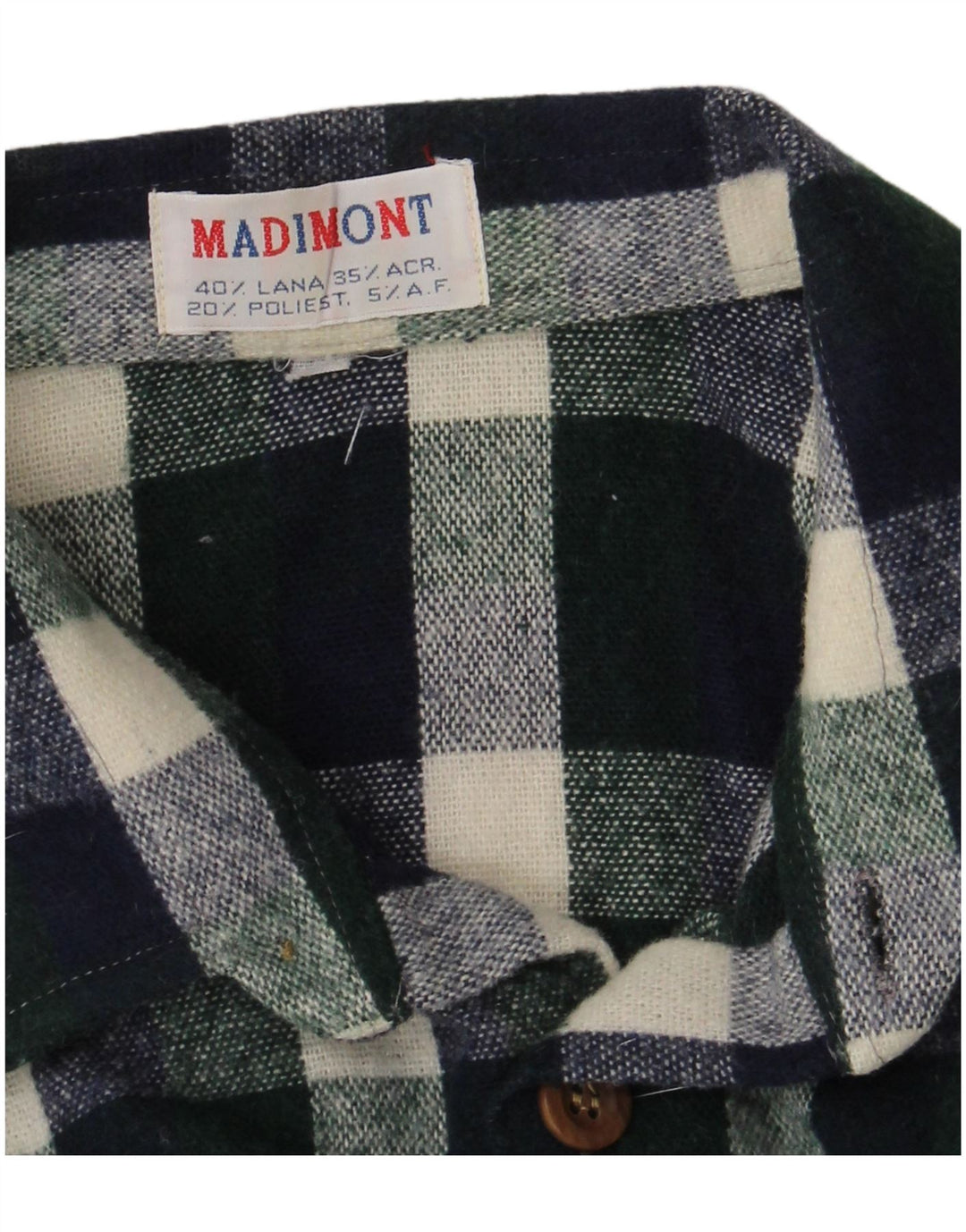 Vintage muška flanelska košulja velike zelene vune