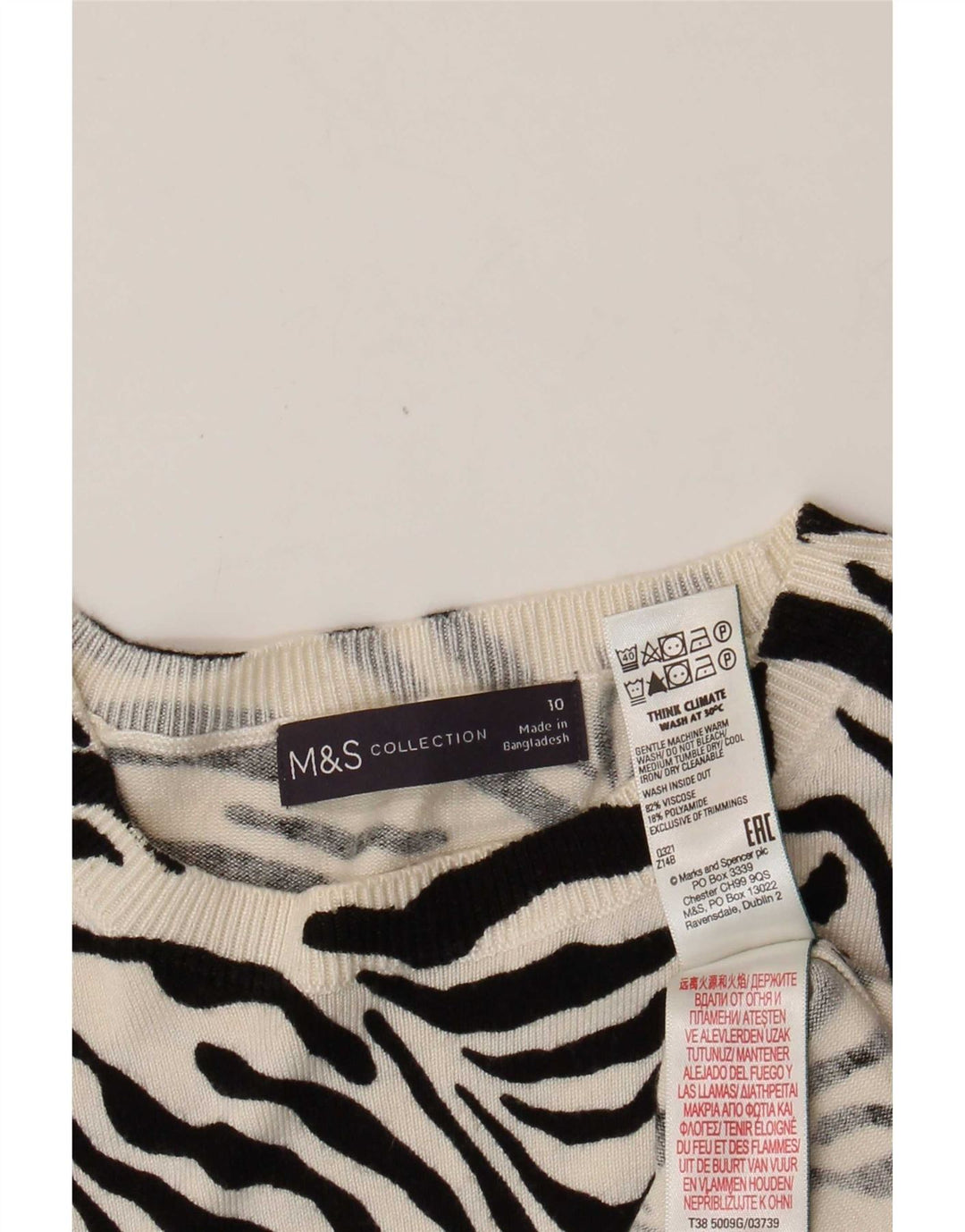 Marks & Spencer ženski džemper s okruglim izrezom UK 10 Mali crni
