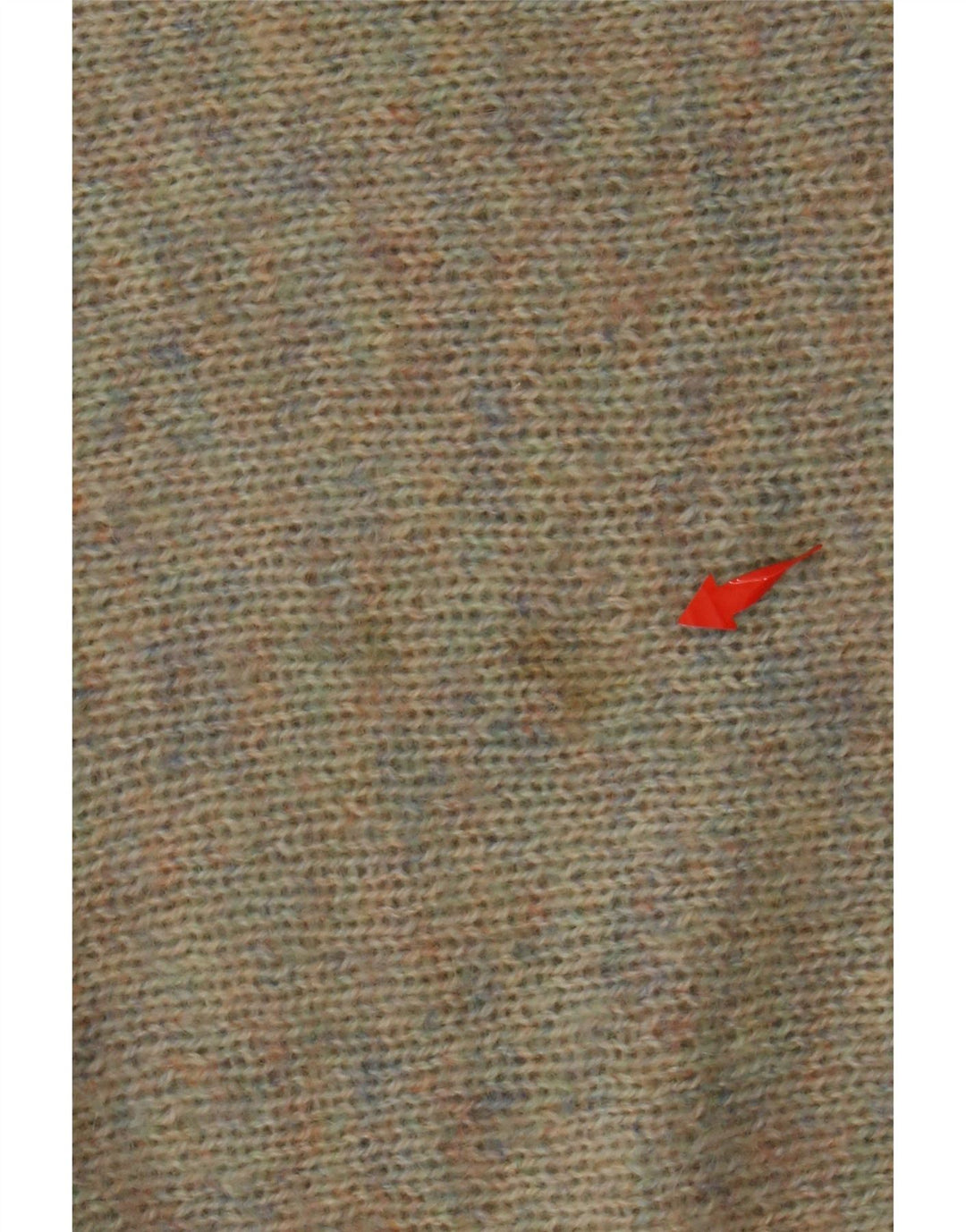 VINTAGE ženski džemper s veznim izrezom UK 14 Velikih raznobojnih fleka