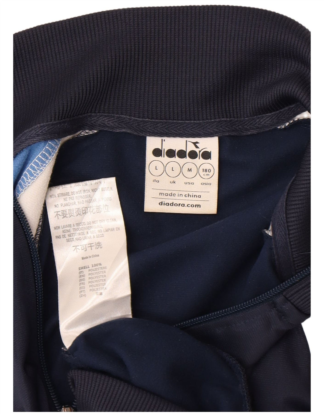 Diadora muška gornja jakna od trenirke, veliki tamnoplavi poliester