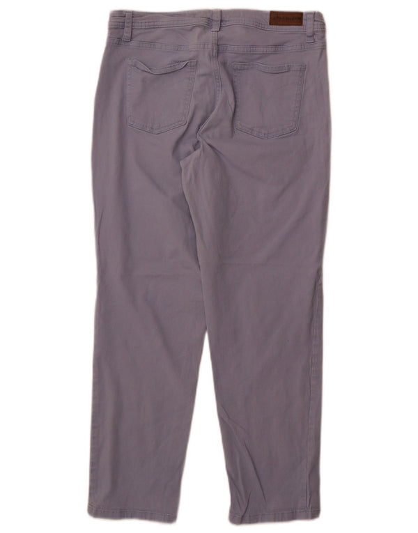 Calvin Klein Womens Slim Cropped Trousers US 10 Large W30 L25 Lilac Cotton