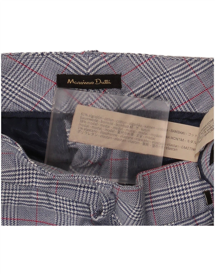 Massimo Dutti ženske chino hlače EU 38 male W30 L26 plava houndstooth