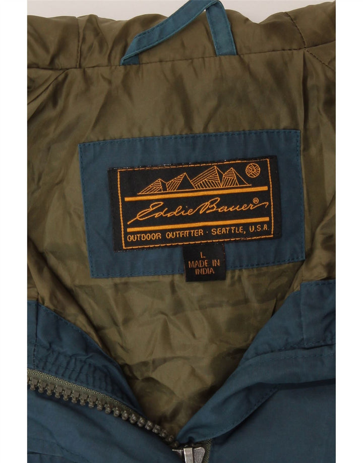 Eddie Bauer Ženska pomoćna jakna s kapuljačom UK 16 Veliki plavi najlon