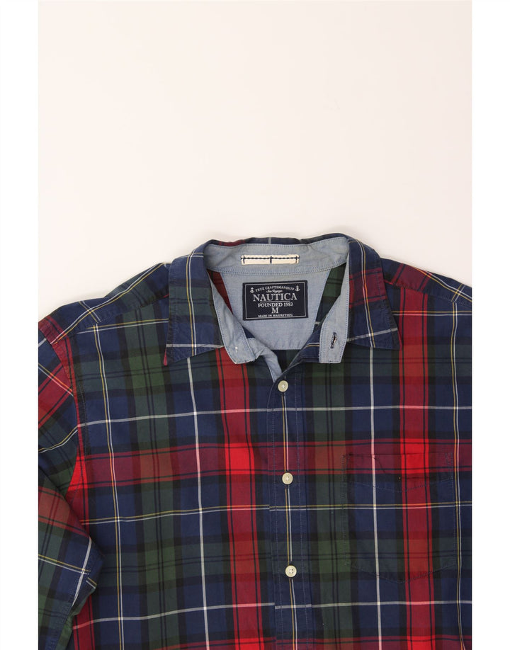 NAUTICA Mens Shirt Medium Red Check Cotton Vintage Nautica and Second-Hand Nautica from Messina Hembry 