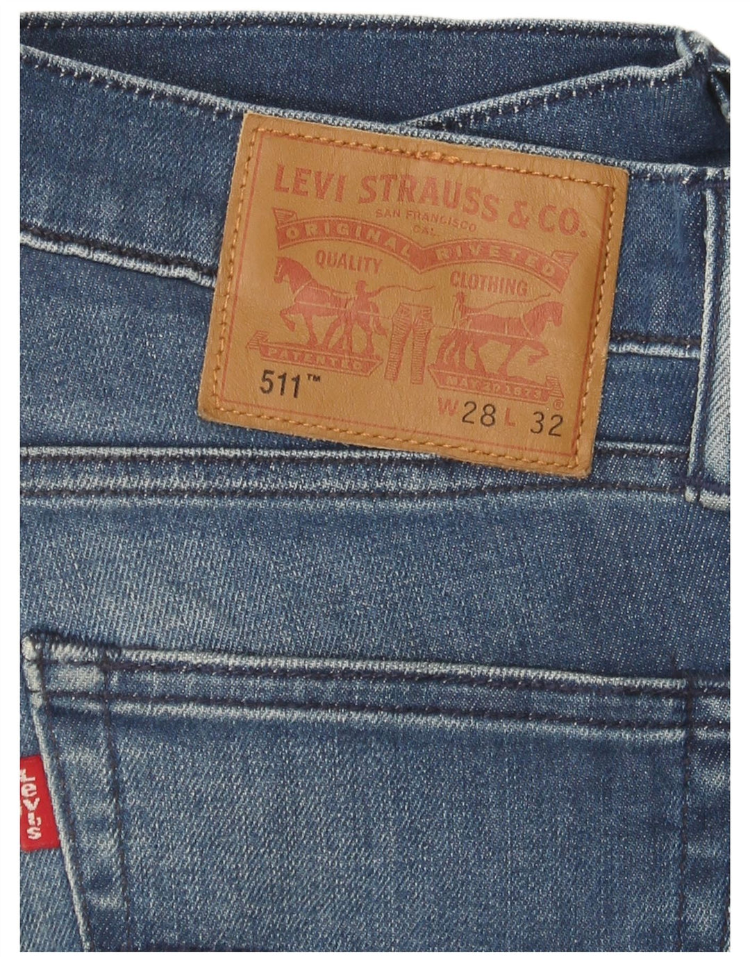 LEVI'S Ženske 511 uske traperice W28 L32 Plavi pamuk