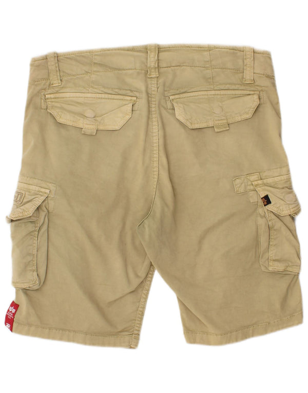 Alpha Industries Mens Cargo Shorts W32 Medium Beige