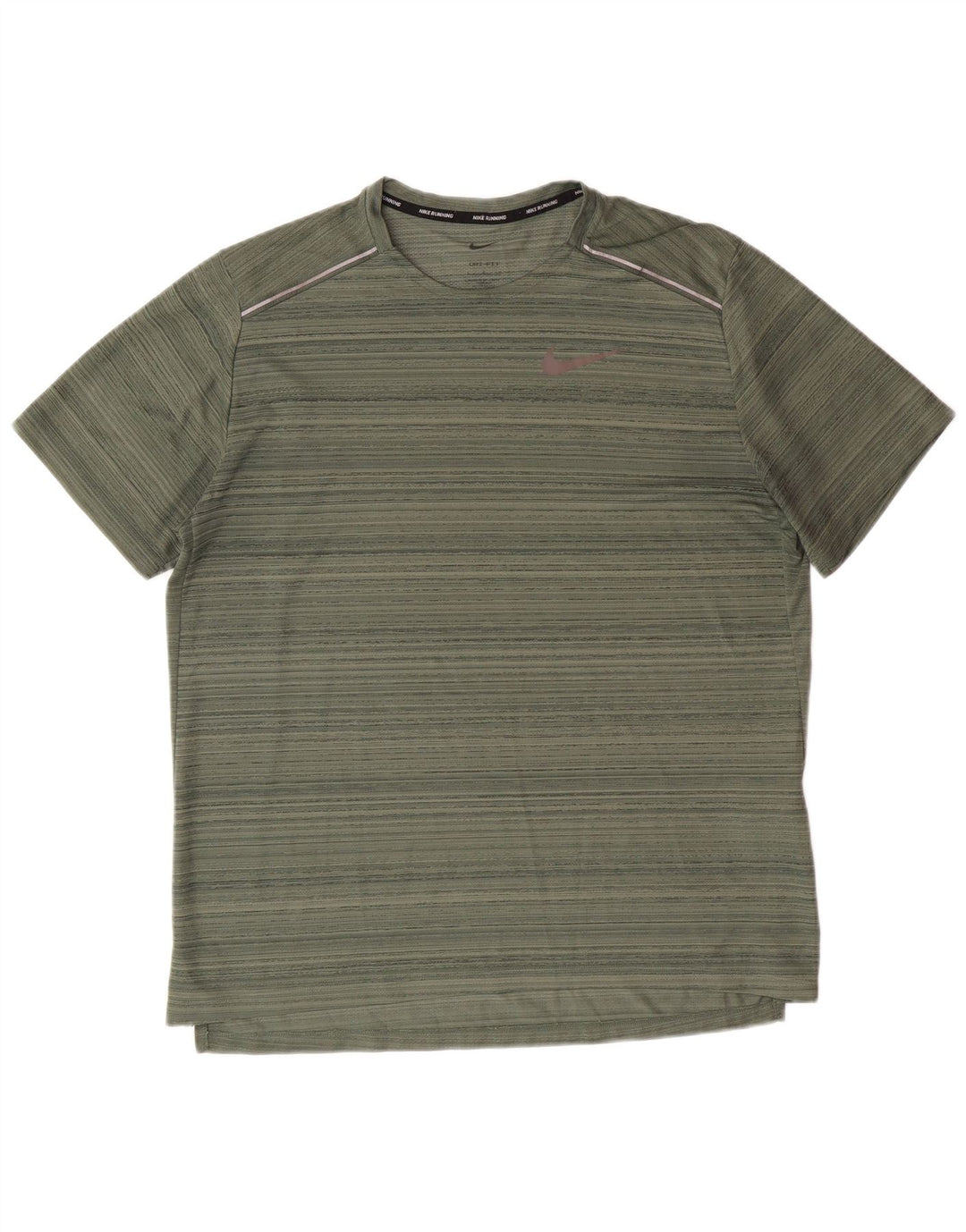 Nike muška Dri Fit majica s velikim zelenim prugama od poliestera